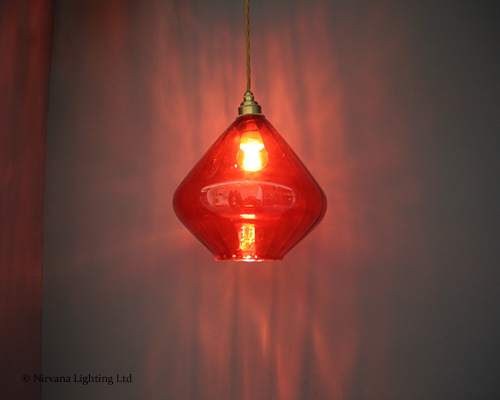 Dolce Red Glass Pendant Light Nirvana, Red Glass Pendant Lamp